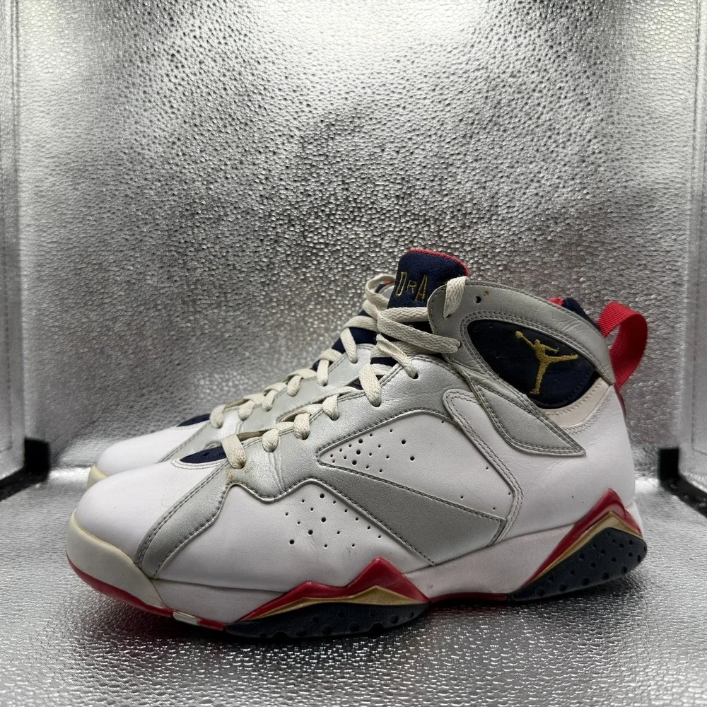 Size 8.5 Jordan 7 Retro Olympic (2012) White Mens Sneaker Shoes 304775-135